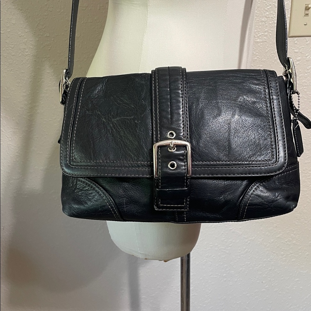 Coach vintage crossbody Black Leather bag
